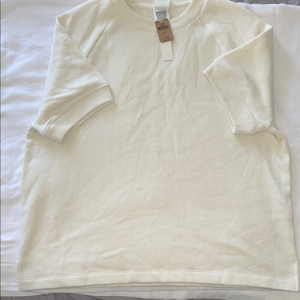 PINK Victoria's Secret Cream Short Sleeve Tee